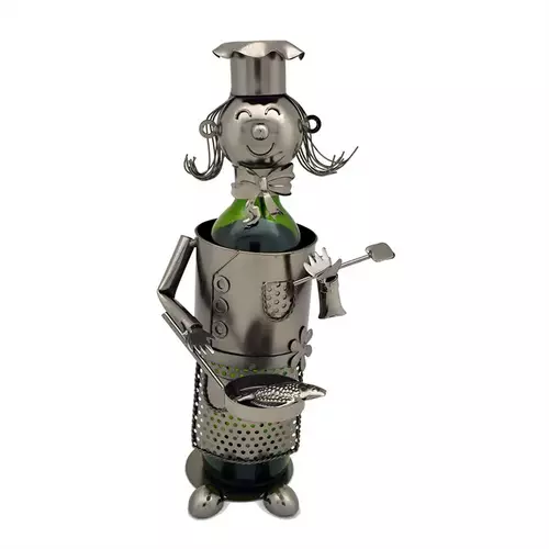 Lady Chef with Pan Bottle Holder